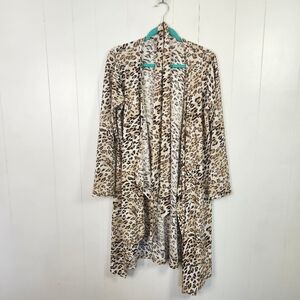 Luna Sea Trading Kimono Sleeve Robe Animal Leopard Print Beach Cover-up S/M
